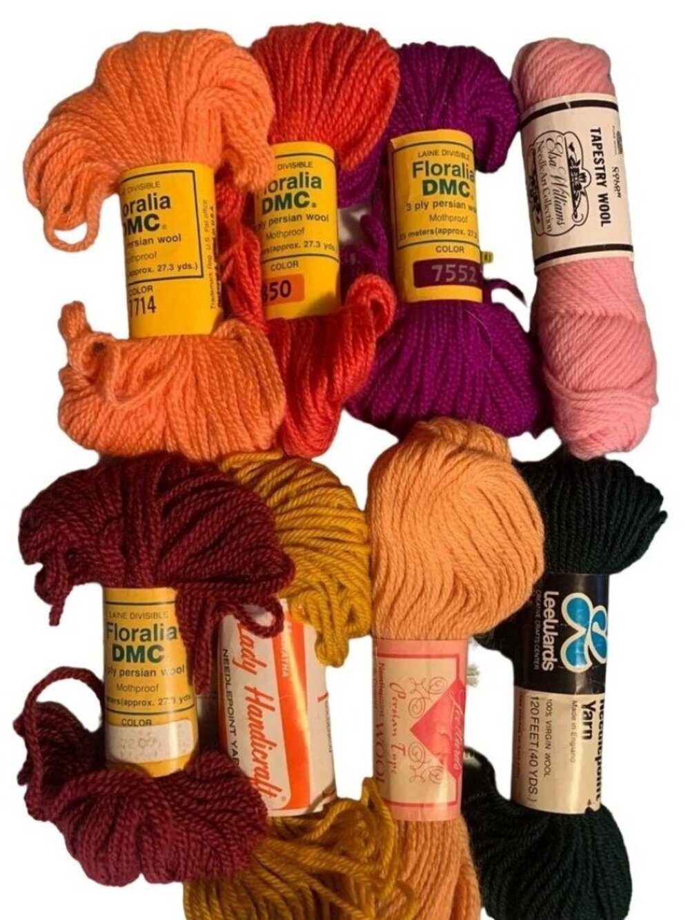 DMC & Lee Wards Needlepoint Crewel Persian Wool Set - New